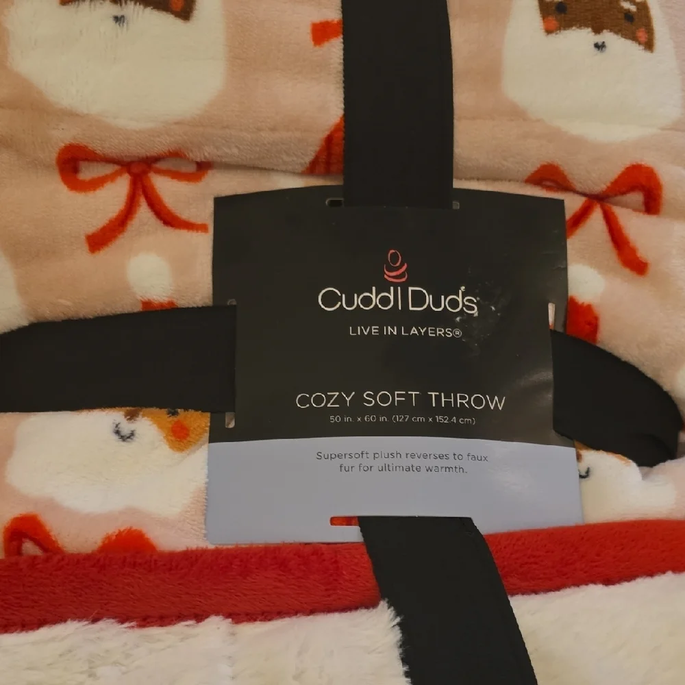 Santa Blanket Set - Red and White
